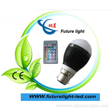 3w B22 rgb led bulb light with CE&ROHS